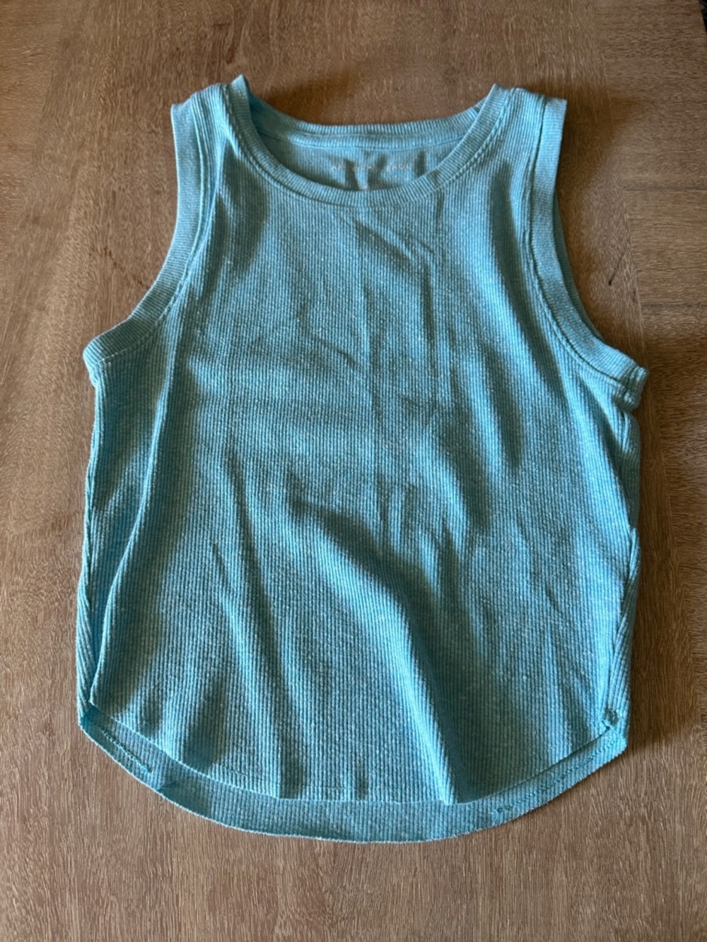 American Eagle Outfitters Mint Ribbed Tank Top